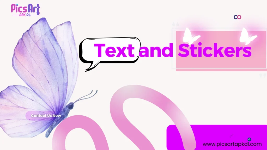 Text and Stickers